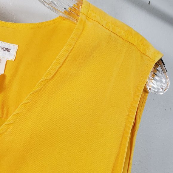 Jones New York Sport Women's Butterfly Yellow Full Zip Pockets Coat Jacket Vest - Picture 3 of 12